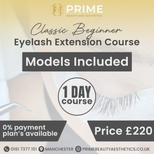 Classic Eyelash Extensions Course<span class="d-block fw-normal"> Training Course </span> (Face to Face) </span>